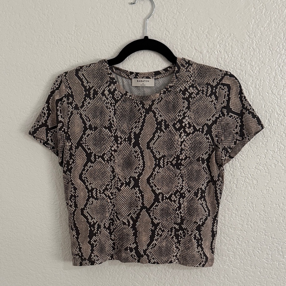 Babaton Snake Print Top Aritzia